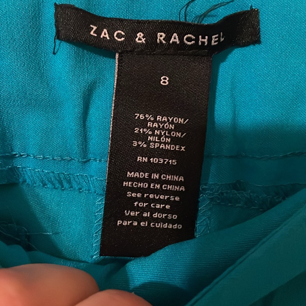 Turquoise capris - Picture 3 of 4